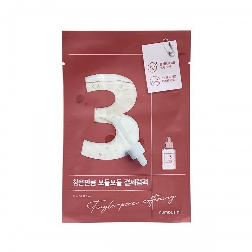 numbuzin No.3 Tingle-Pore Softening Sheet Mask